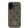 Guess GUHCP16SP4TDSCPW iPhone 16 6.1 brązowy/brown hardcase Leather Metal Logo Strass Crossbody